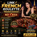 Link French Roulette promo harian No 1 Asia dengan tampilan dealer profesional, meja rolet eksklusif, dan latar belakang menara Eiffel.